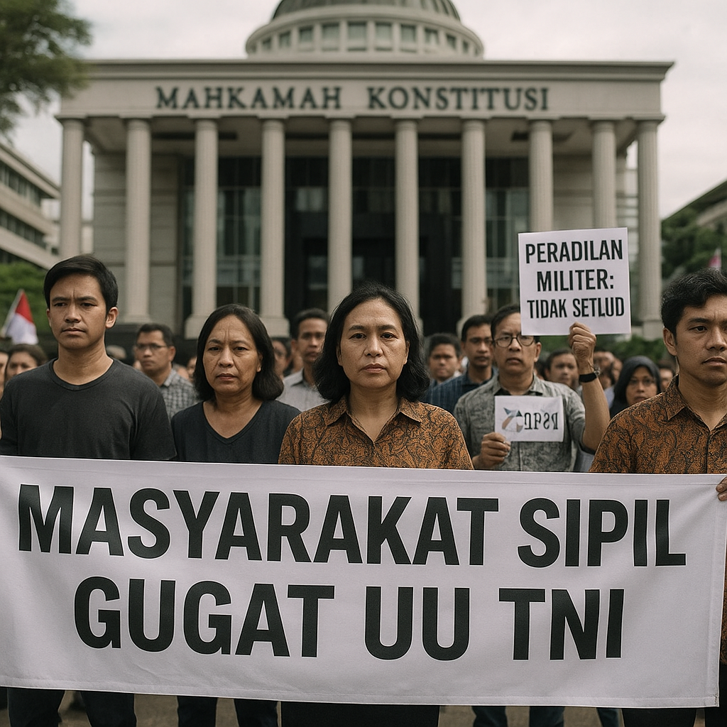 Masyarakat Sipil Gugat UU TNI ke MK, Soroti Dwifungsi dan Peradilan Militer