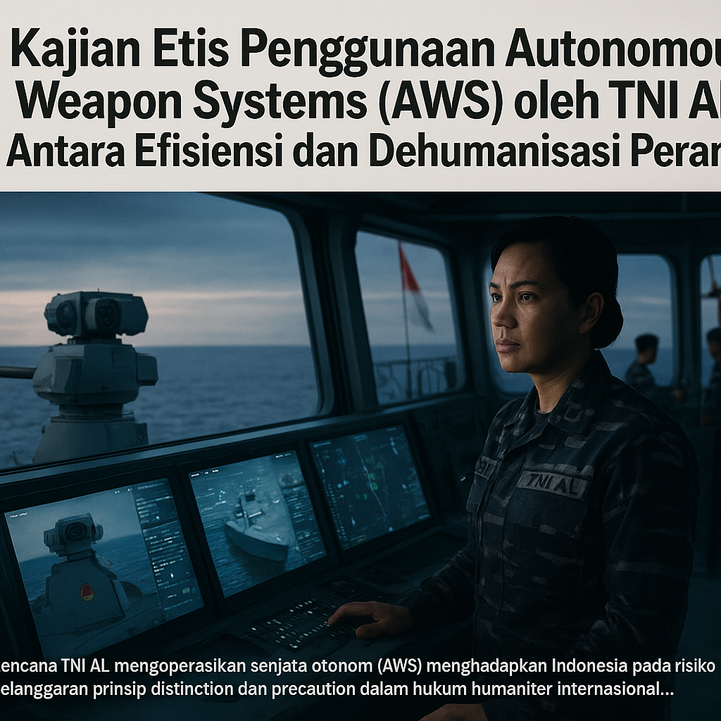 Kajian Etis Penggunaan Autonomous Weapon Systems (AWS) oleh TNI AL: Antara Efisiensi dan Dehumanisasi Perang