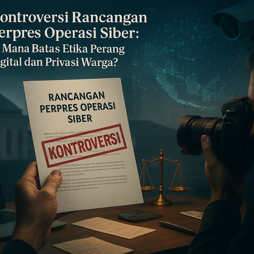 Kontroversi Rancangan Perpres Operasi Siber: Di Mana Batas Etika Perang Digital dan Privasi Warga?
