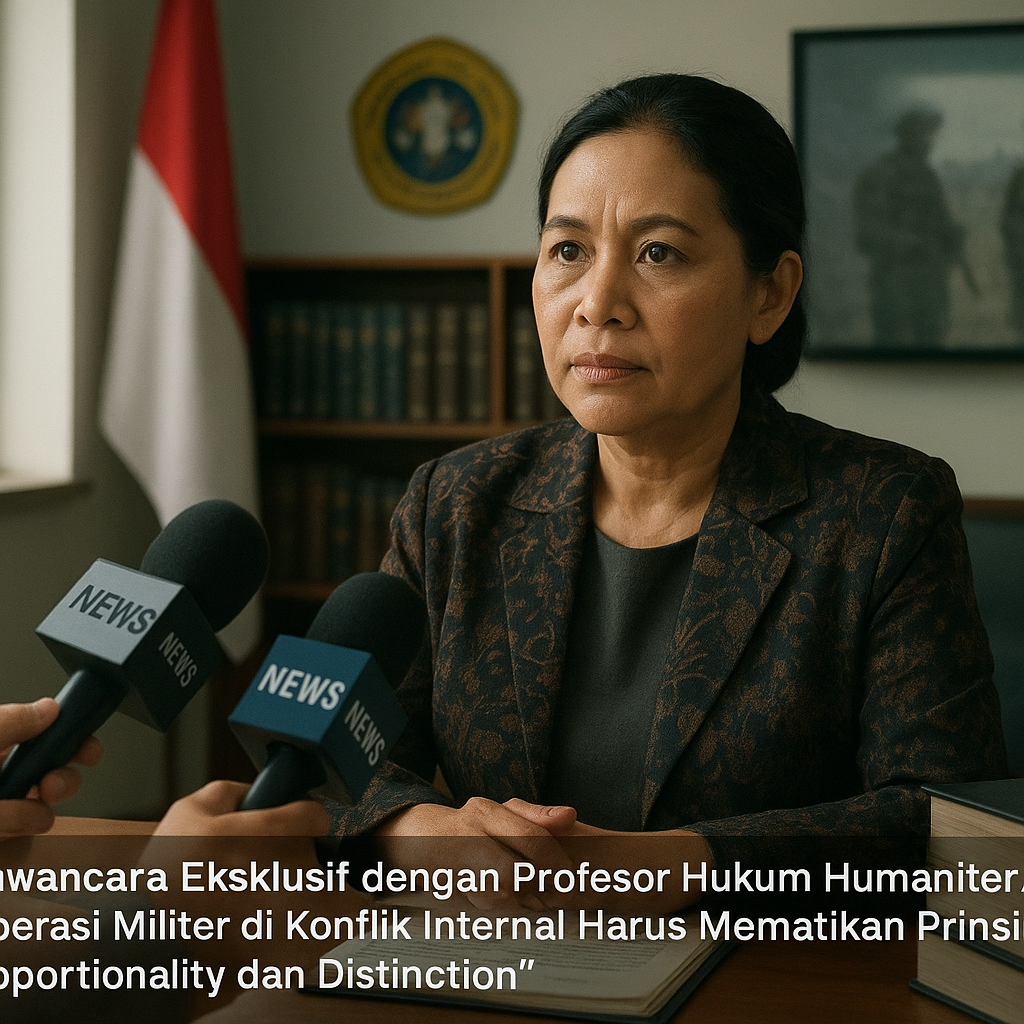Wawancara Eksklusif dengan Profesor Hukum Humaniter: 'Operasi Militer di Konflik Internal Harus Mematikan Prinsip Proportionality dan Distinction'