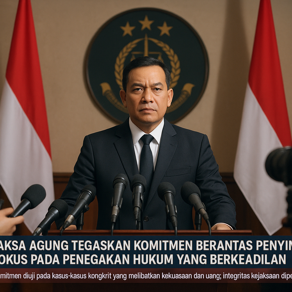 Jaksa Agung Tegaskan Komitmen Berantas Penyimpangan, Fokus pada Penegakan Hukum yang Berkeadilan