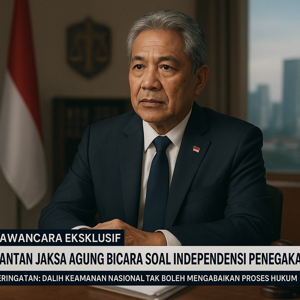 Wawancara Eksklusif: Mantan Jaksa Agung Bicara Soal Independensi Penegakan Hukum di Tengah Isu Keamanan Nasional