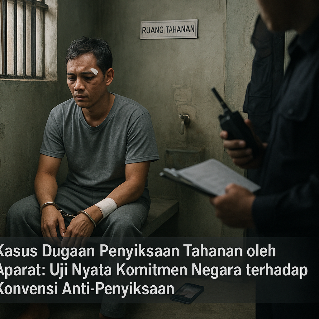 Kasus Dugaan Penyiksaan Tahanan oleh Aparat: Uji Nyata Komitmen Negara terhadap Konvensi Anti-Penyiksaan
