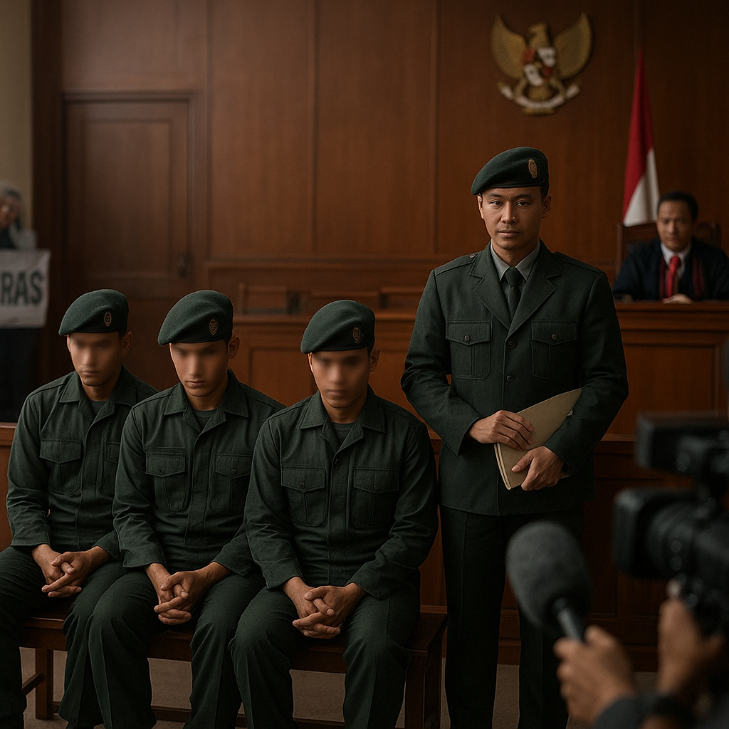 Oditur Militer Tak Ajukan Upaya Hukum Atas Vonis 4 Prajurit TNI Terdakwa Penyerangan Air Keras