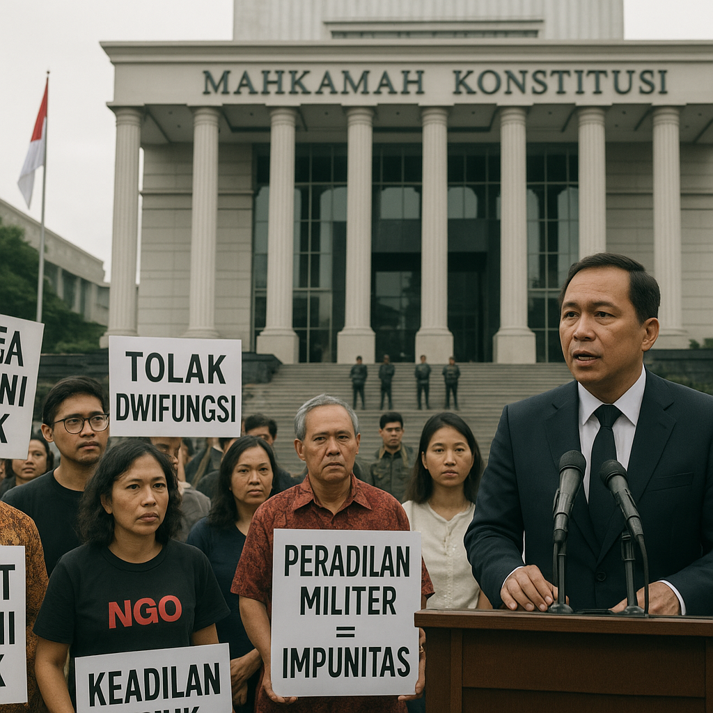 Gugat UU TNI di MK, Masyarakat Sipil Soroti Dwifungsi hingga Peradilan Militer