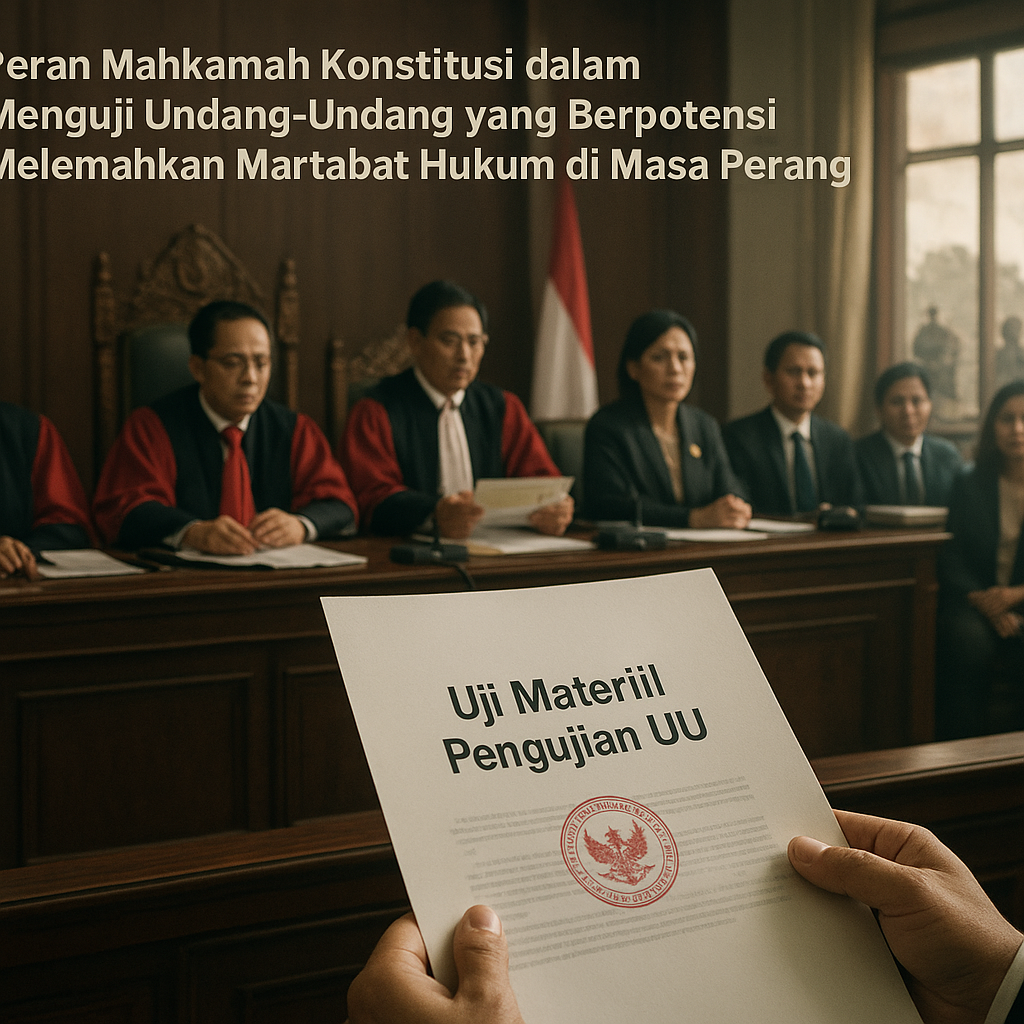 Peran Mahkamah Konstitusi dalam Menguji Undang-Undang yang Berpotensi Melemahkan Martabat Hukum di Masa Perang