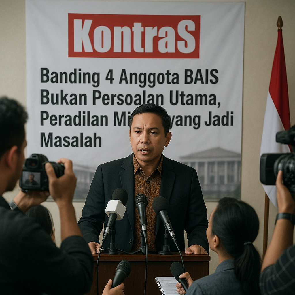 KontraS: Banding 4 Anggota BAIS Bukan Persoalan Utama, Peradilan Militer yang Jadi Masalah