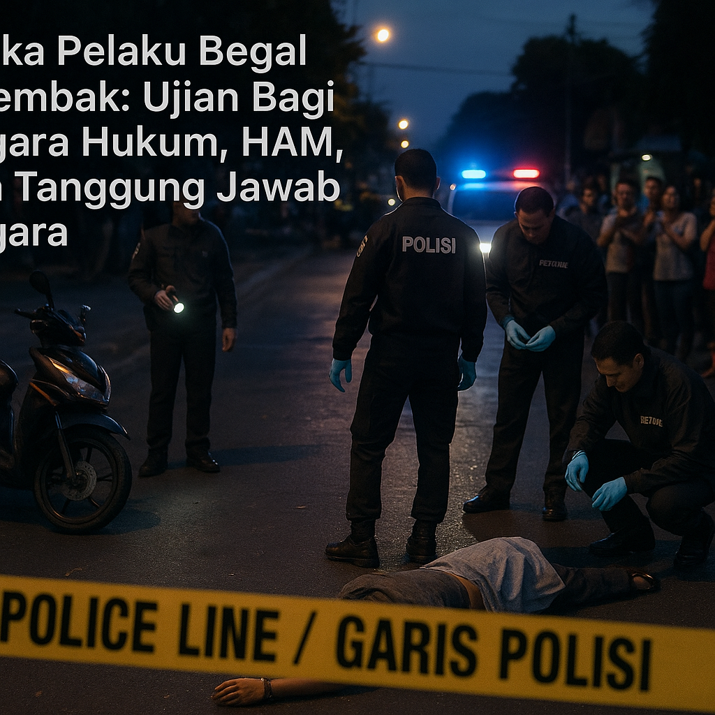 Ketika Pelaku Begal Ditembak: Ujian Bagi Negara Hukum, HAM, dan Tanggung Jawab Negara