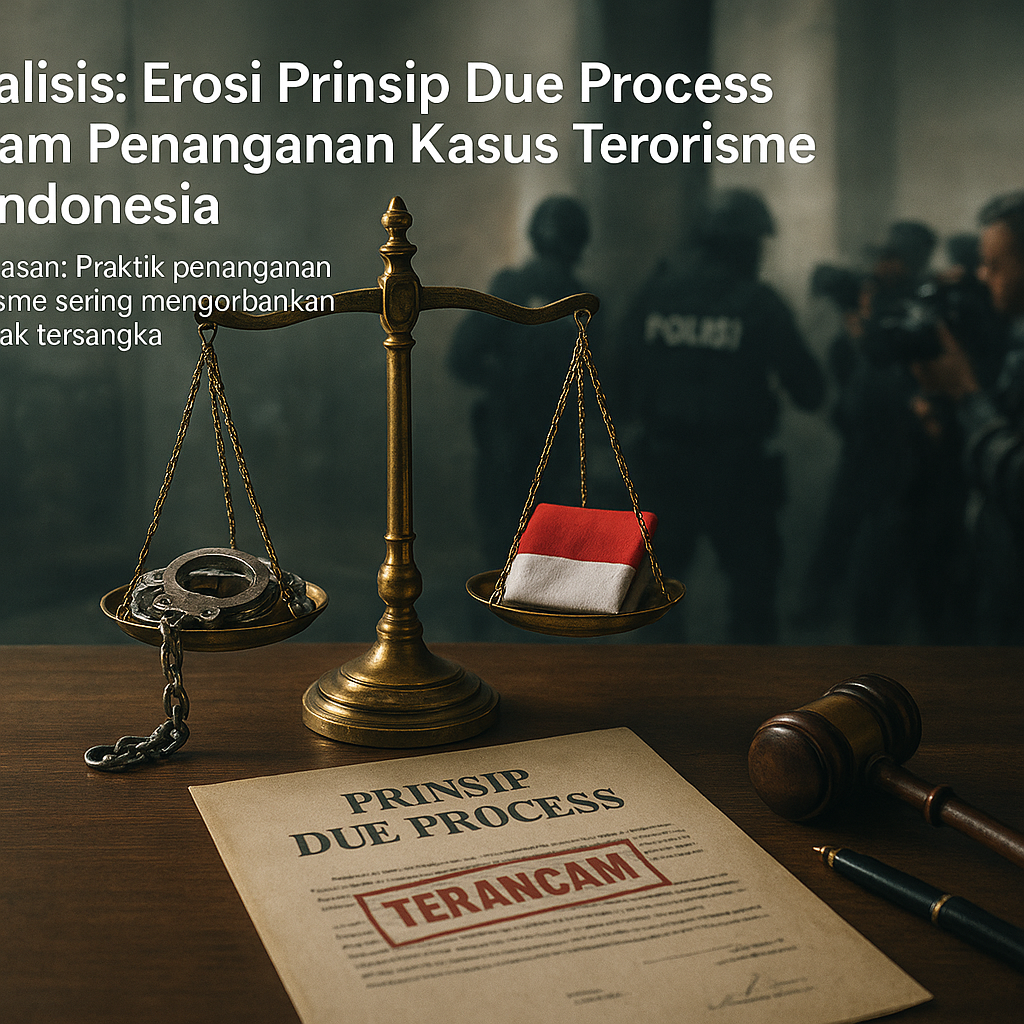 Analisis: Erosi Prinsip Due Process dalam Penanganan Kasus Terorisme di Indonesia