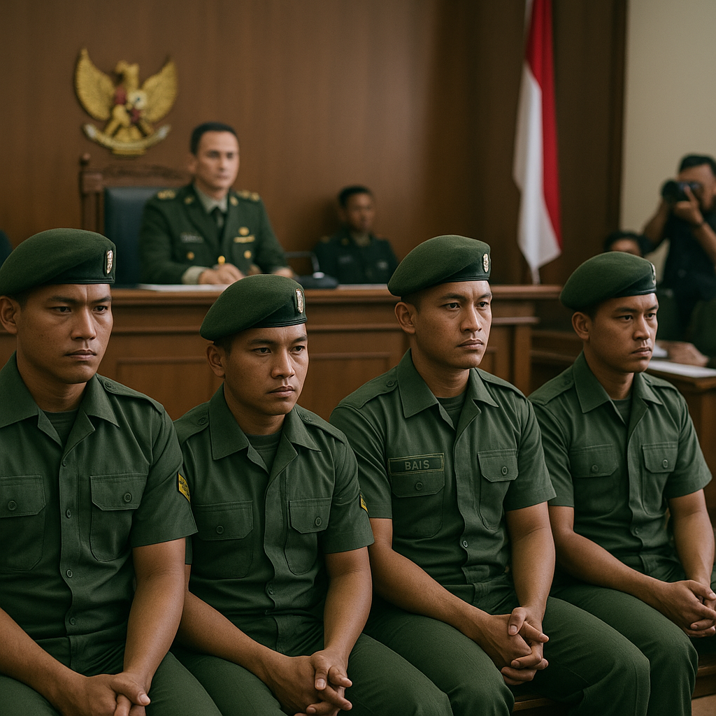 Didakwa Pasal Berlapis, 4 Prajurit TNI Hadapi Sidang Militer Kasus Andrie Yunus