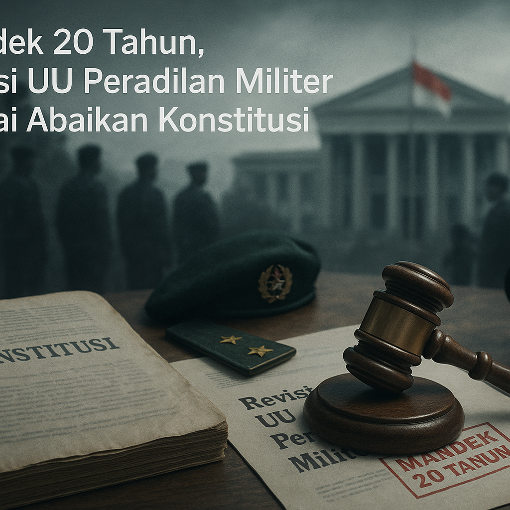 Mandek 20 Tahun, Revisi UU Peradilan Militer Dinilai Abaikan Konstitusi