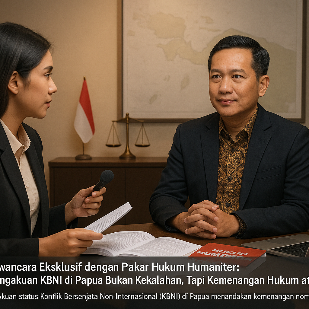 Wawancara Eksklusif dengan Pakar Hukum Humaniter: 'Pengakuan KBNI di Papua Bukan Kekalahan, Tapi Kemenangan Hukum atas Kekerasan'