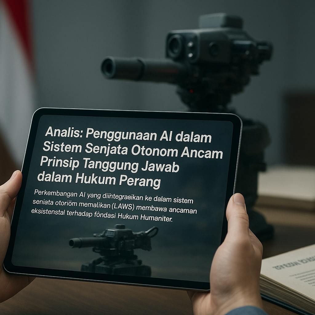 Analis: Penggunaan AI dalam Sistem Senjata Otonom Ancam Prinsip Tanggung Jawab dalam Hukum Perang