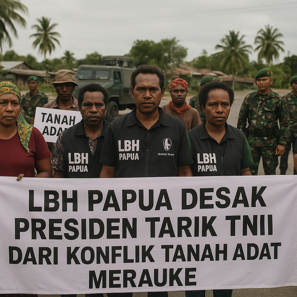 LBH Papua Desak Presiden Tarik TNI dari Konflik Tanah Adat Merauke