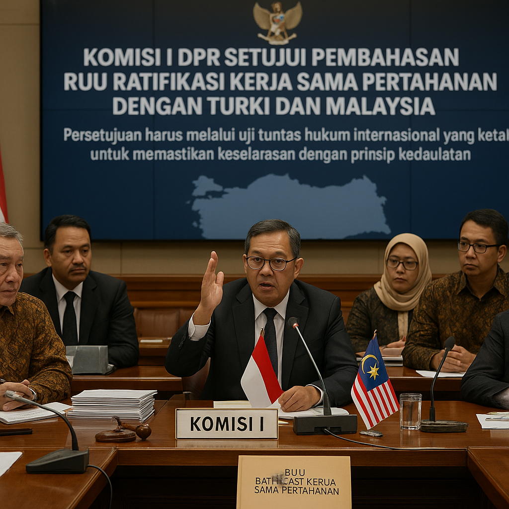 Komisi I DPR Setujui Pembahasan RUU Ratifikasi Kerja Sama Pertahanan dengan Turki dan Malaysia