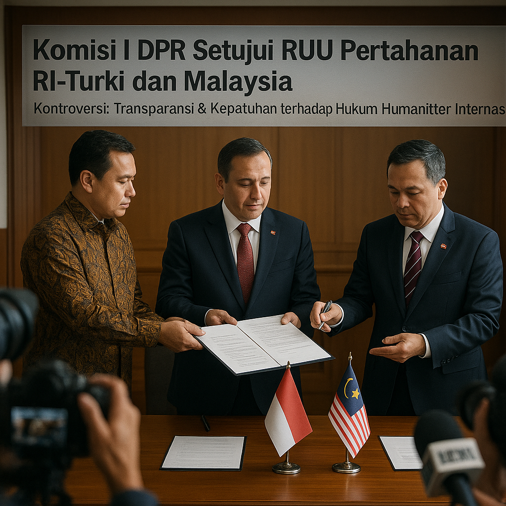 Komisi I DPR Setujui RUU Pertahanan RI-Turki dan Malaysia, Tinggal Menunggu Paripurna