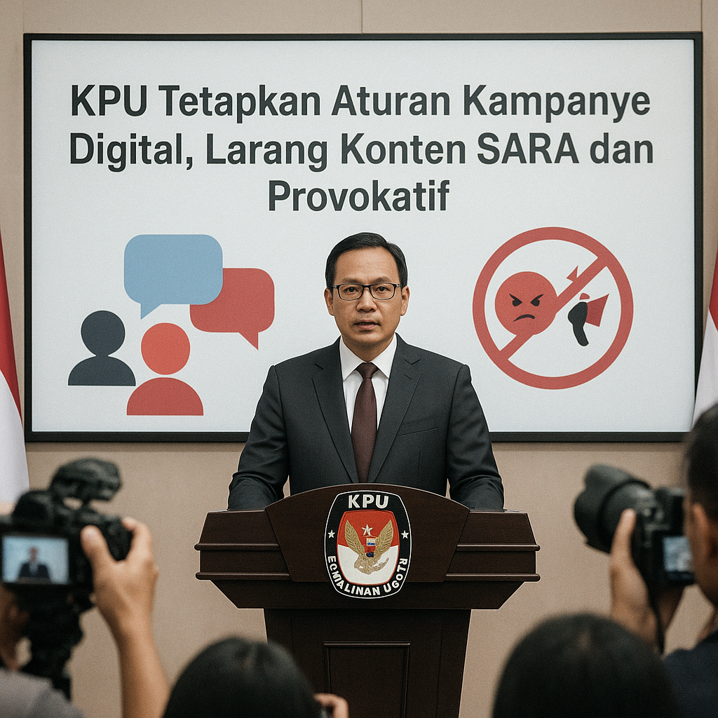 KPU Tetapkan Aturan Kampanye Digital, Larang Konten Sara dan Provokatif