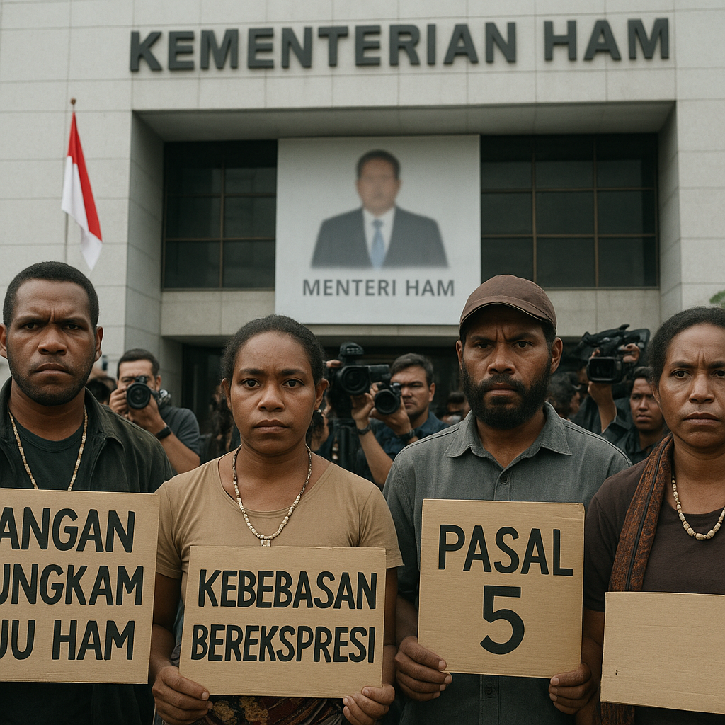 Koalisi HAM Papua Serang Balik Menteri HAM Soal Pembungkaman Kritik RUU HAM