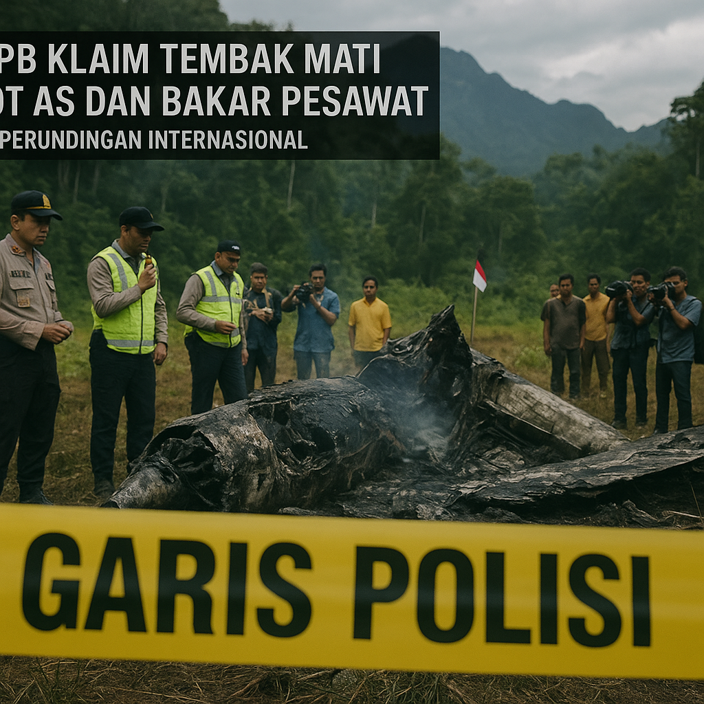 TPNPB Klaim Tembak Mati Pilot AS dan Bakar Pesawat, Desak Perundingan Internasional