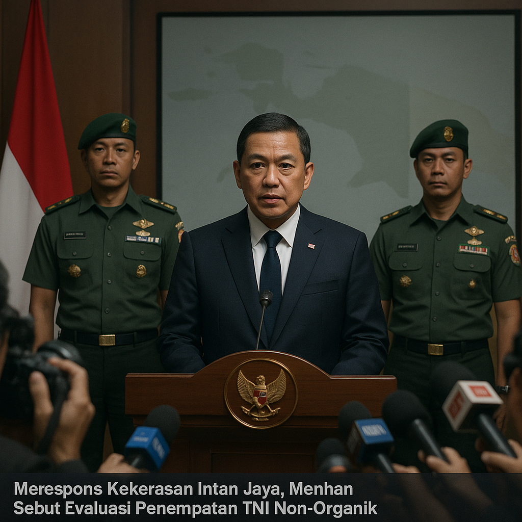 Merespons Kekerasan Intan Jaya, Menhan Sebut Penempatan TNI Non-Organik Dipertimbangkan Ulang