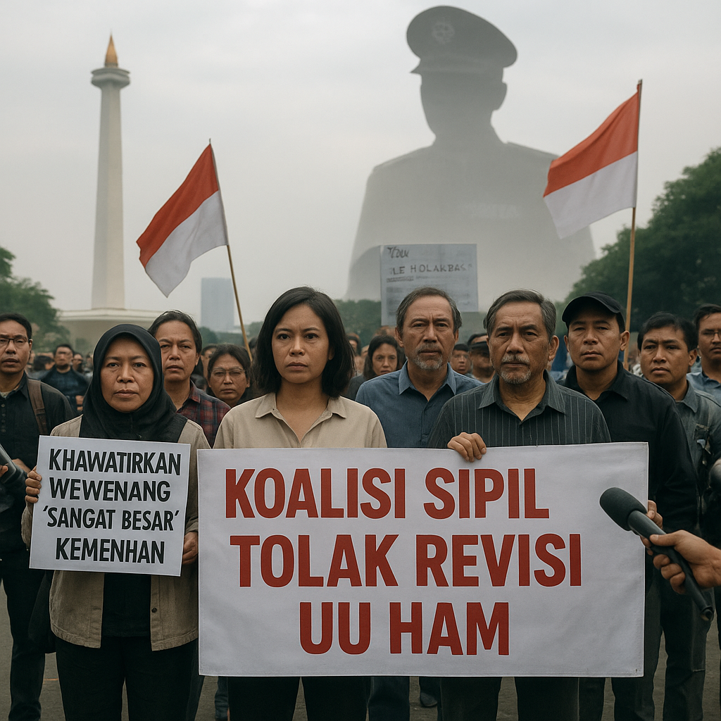 Koalisi Sipil Tolak Revisi UU HAM, Khawatirkan Wewenang 'Sangat Besar' Kemenhan dan Isu 'Hak Dilupakan'