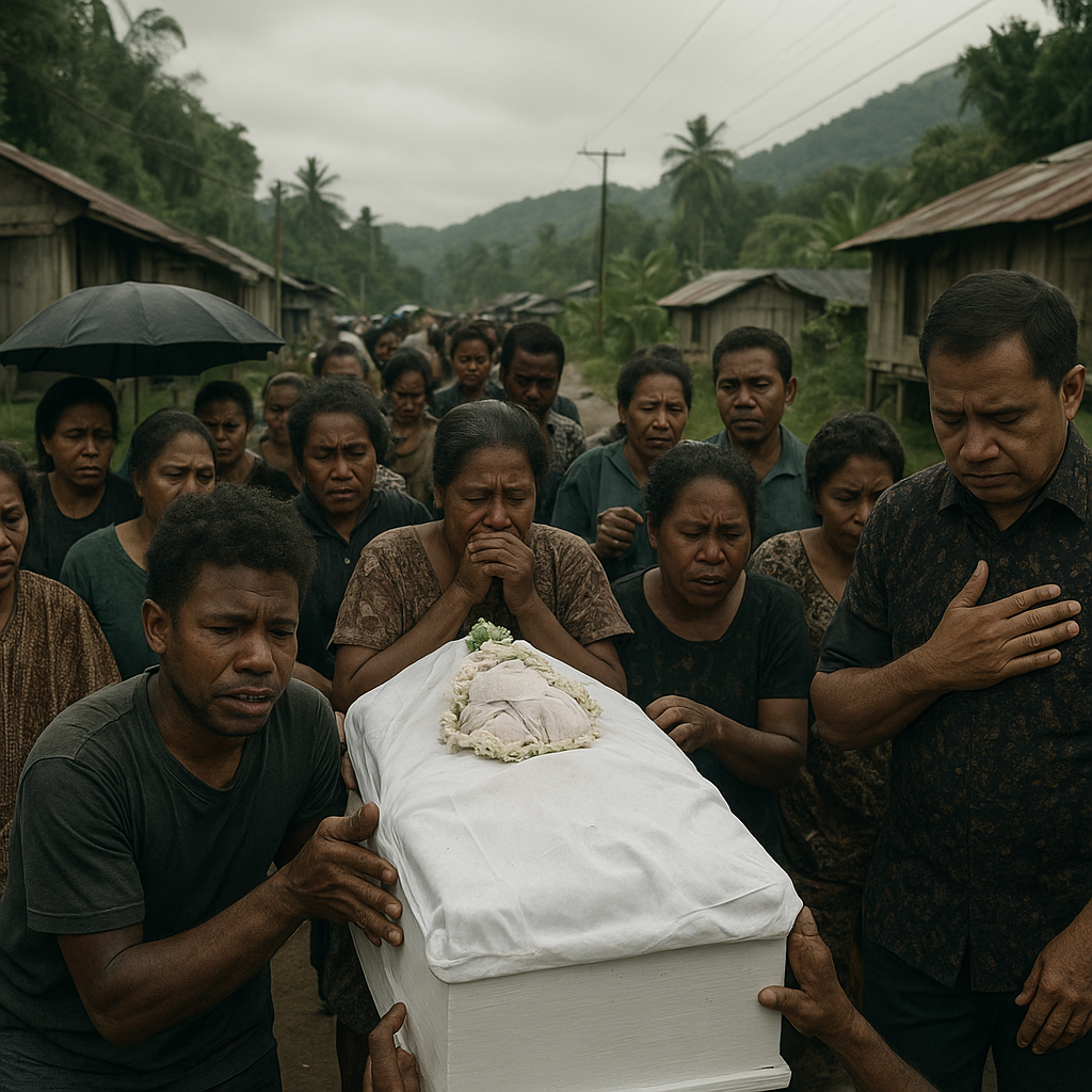 Momen Warga Mengarak Jenazah Melkiana & Bayinya Korban Penembakan hingga Duka Bupati Intan Jaya