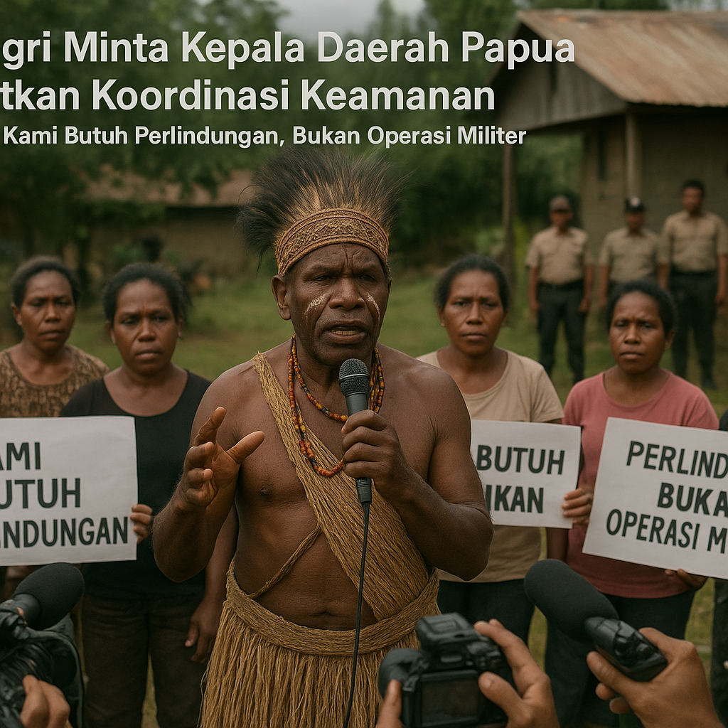 Mendagri Minta Kepala Daerah Papua Tingkatkan Koordinasi Keamanan, Tokoh Adat: Kami Butuh Perlindungan, Bukan Operasi Militer