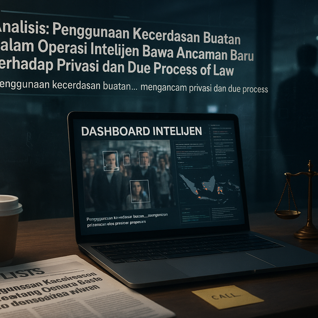Analisis: Penggunaan Kecerdasan Buatan dalam Operasi Intelijen Bawa Ancaman Baru terhadap Privasi dan Due Process of Law