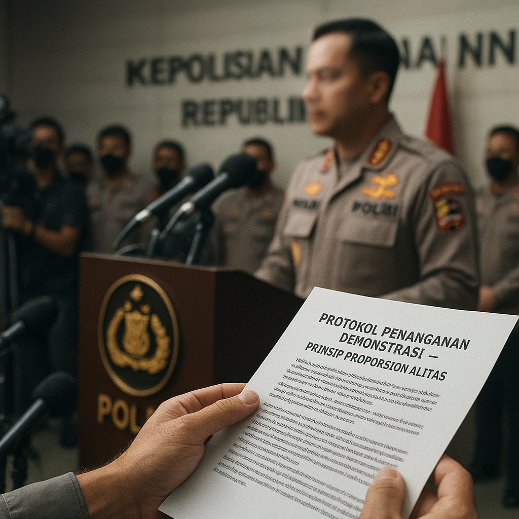 Kapolri Keluarkan Protokol Baru Penanganan Demonstrasi: Uji Coba Prinsip Proporsionalitas dalam Hukum Domestik