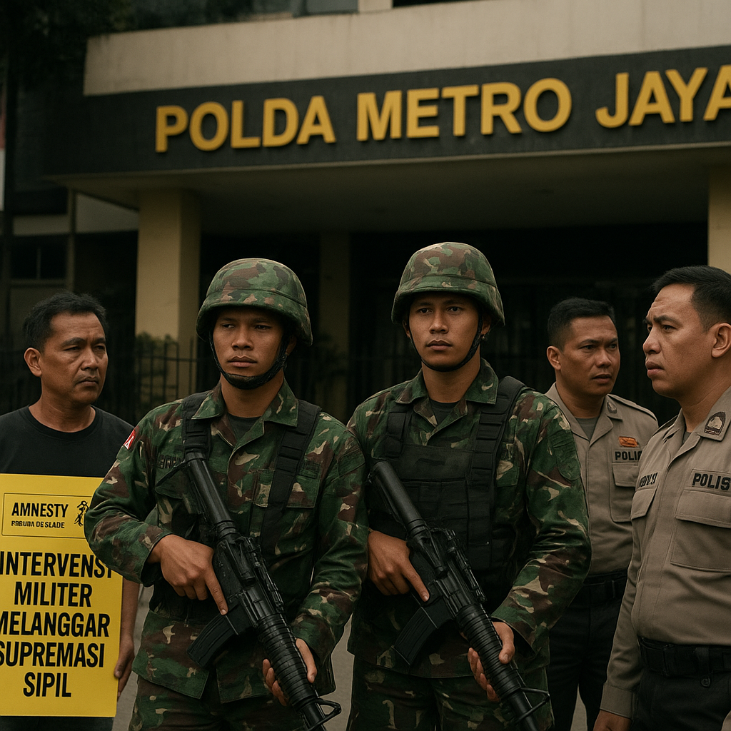 Amnesty International: Pengerahan Tentara ke Polda Metro Jaya Permalukan Penegakan Hukum Indonesia