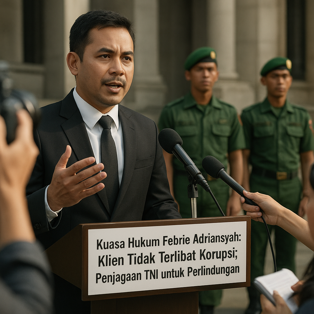 Kuasa Hukum Febrie Adriansyah Bantah Kliennya Terlibat Korupsi, Tegaskan Penjagaan TNI Murni Perlindungan