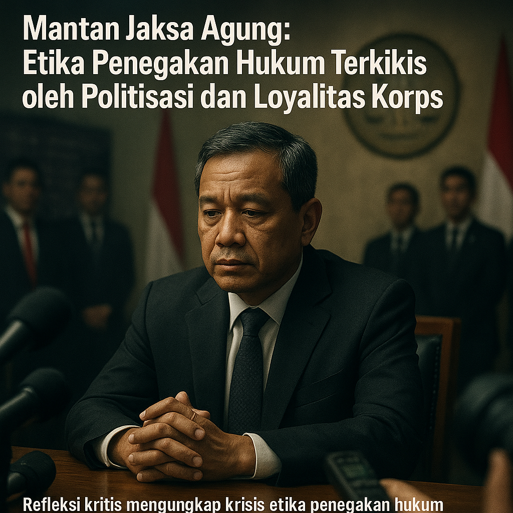 Mantan Jaksa Agung: Etika Penegakan Hukum Terkikis oleh Politisasi dan Loyalitas Korps