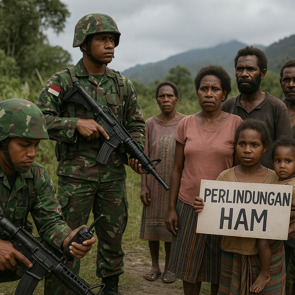 Prajurit TNI Bersiap di Perbatasan, Warga Papua Minta Perlindungan HAM Diutamakan