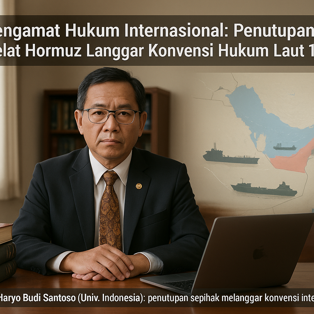 Pengamat Hukum Internasional: Penutupan Selat Hormuz Langgar Konvensi Hukum Laut 1982