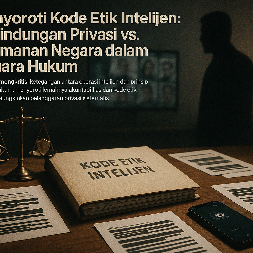 Menyoroti Kode Etik Intelijen: Perlindungan Privasi vs. Keamanan Negara dalam Negara Hukum