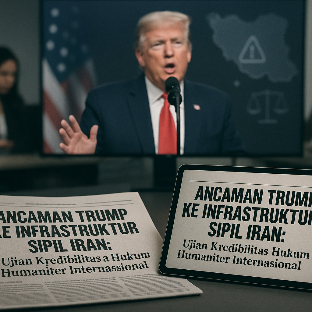 Ancaman Trump ke Infrastruktur Sipil Iran: Ujian Kredibilitas Hukum Humaniter Internasional