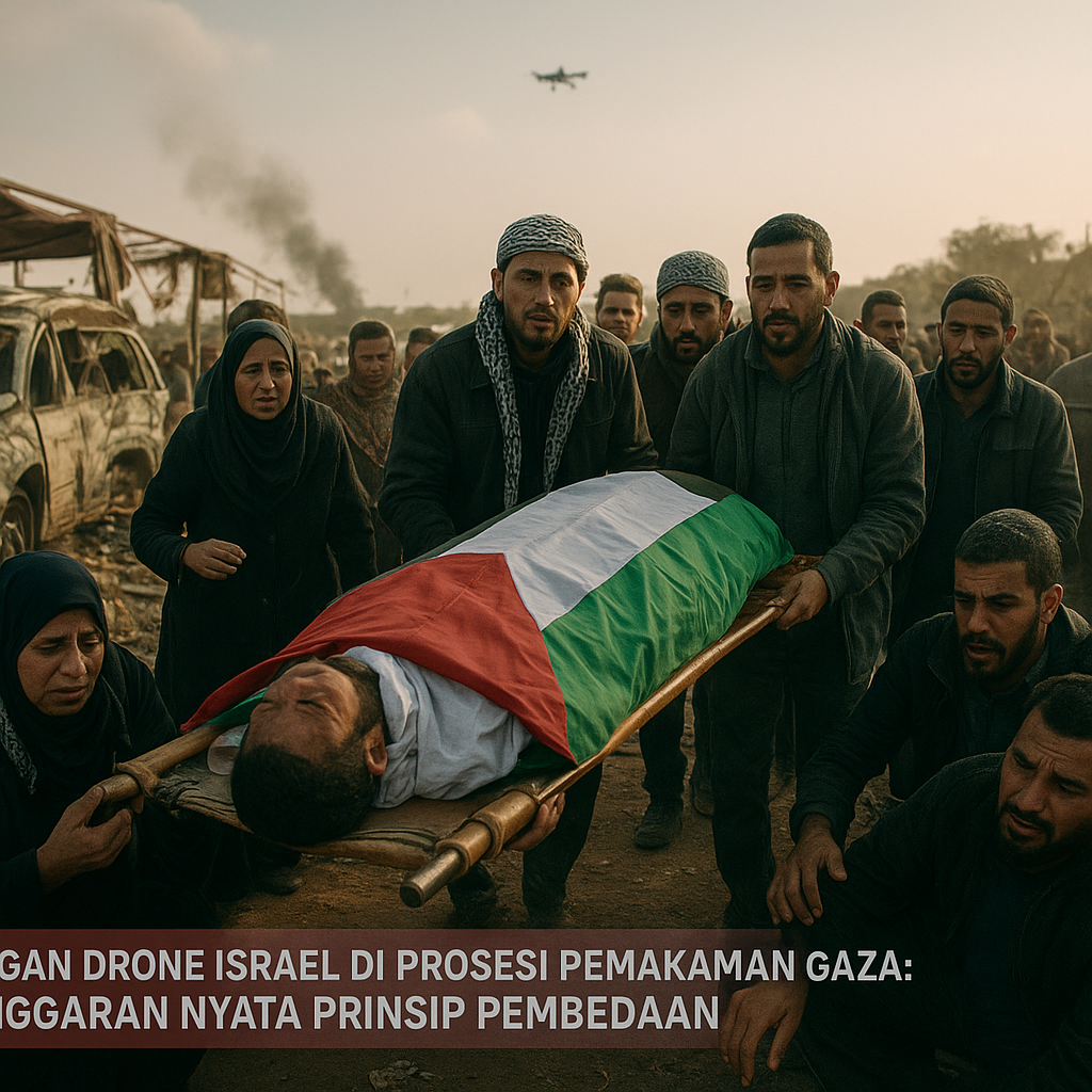 Serangan Drone Israel di Prosesi Pemakaman Gaza: Pelanggaran Nyata Prinsip Pembedaan