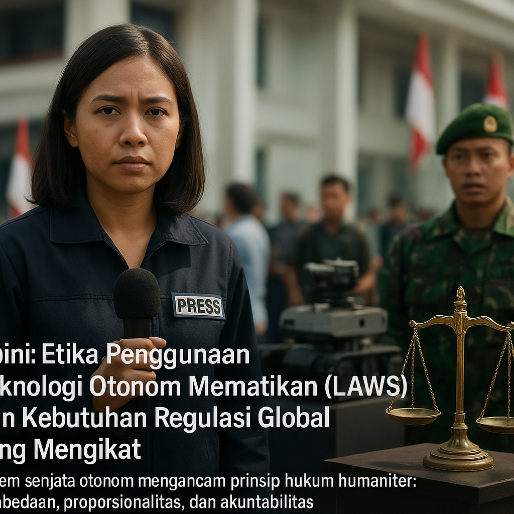 Opini: Etika Penggunaan Teknologi Otonom Mematikan (LAWS) dan Kebutuhan Regulasi Global yang Mengikat