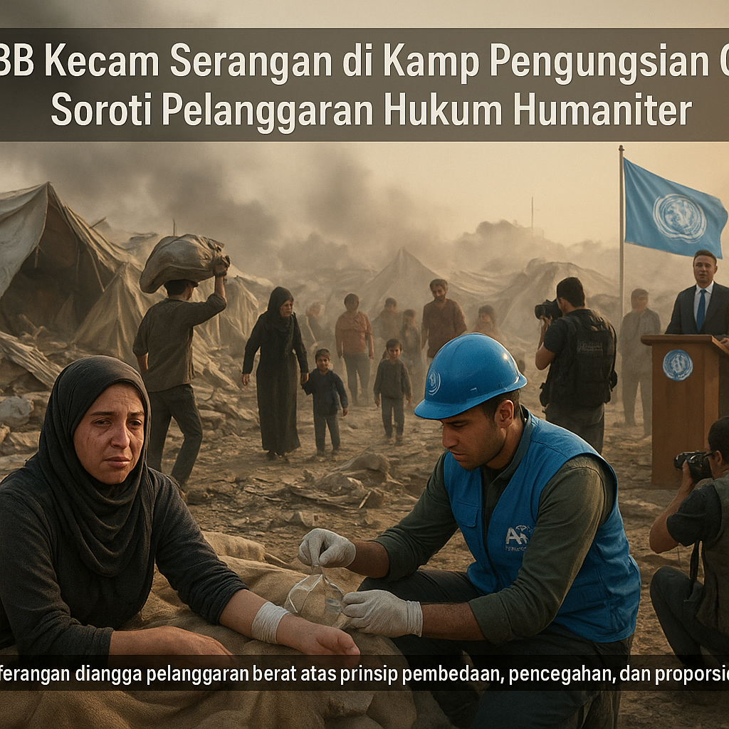 PBB Kecam Serangan di Kamp Pengungsian Gaza, Soroti Pelanggaran Hukum Humaniter