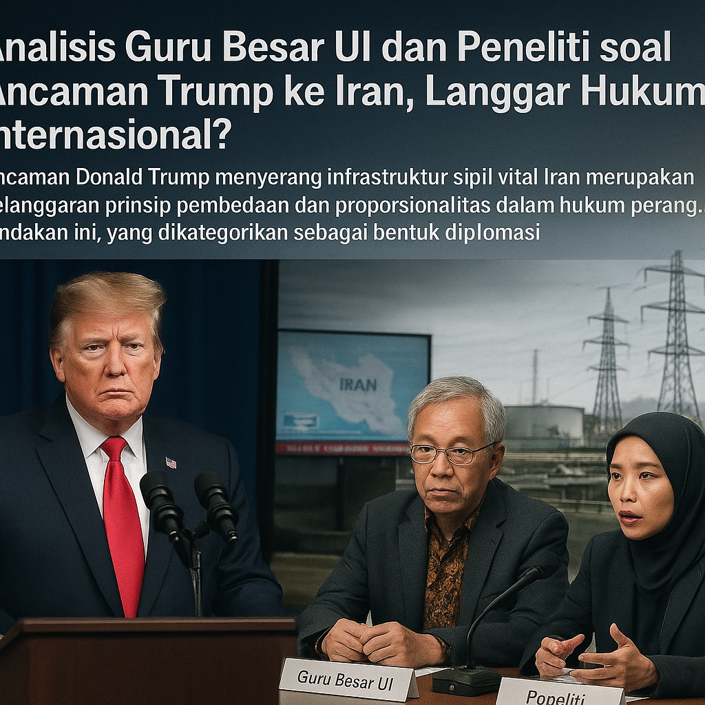 Analisis Guru Besar UI dan Peneliti soal Ancaman Trump ke Iran, Langgar Hukum Internasional?