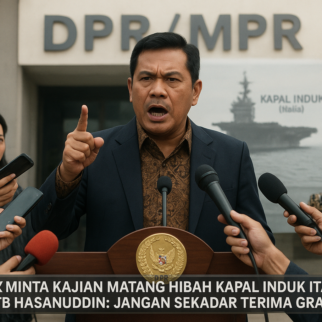 DPR Minta Kajian Matang Hibah Kapal Induk Italia, TB Hasanuddin: Jangan Sekadar Terima Gratis