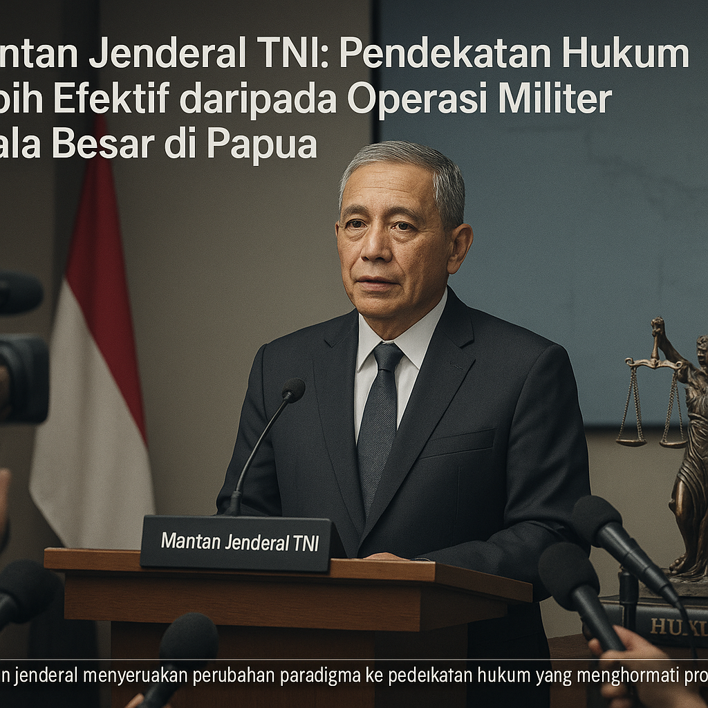 Mantan Jenderal TNI: Pendekatan Hukum Lebih Efektif daripada Operasi Militer Skala Besar di Papua