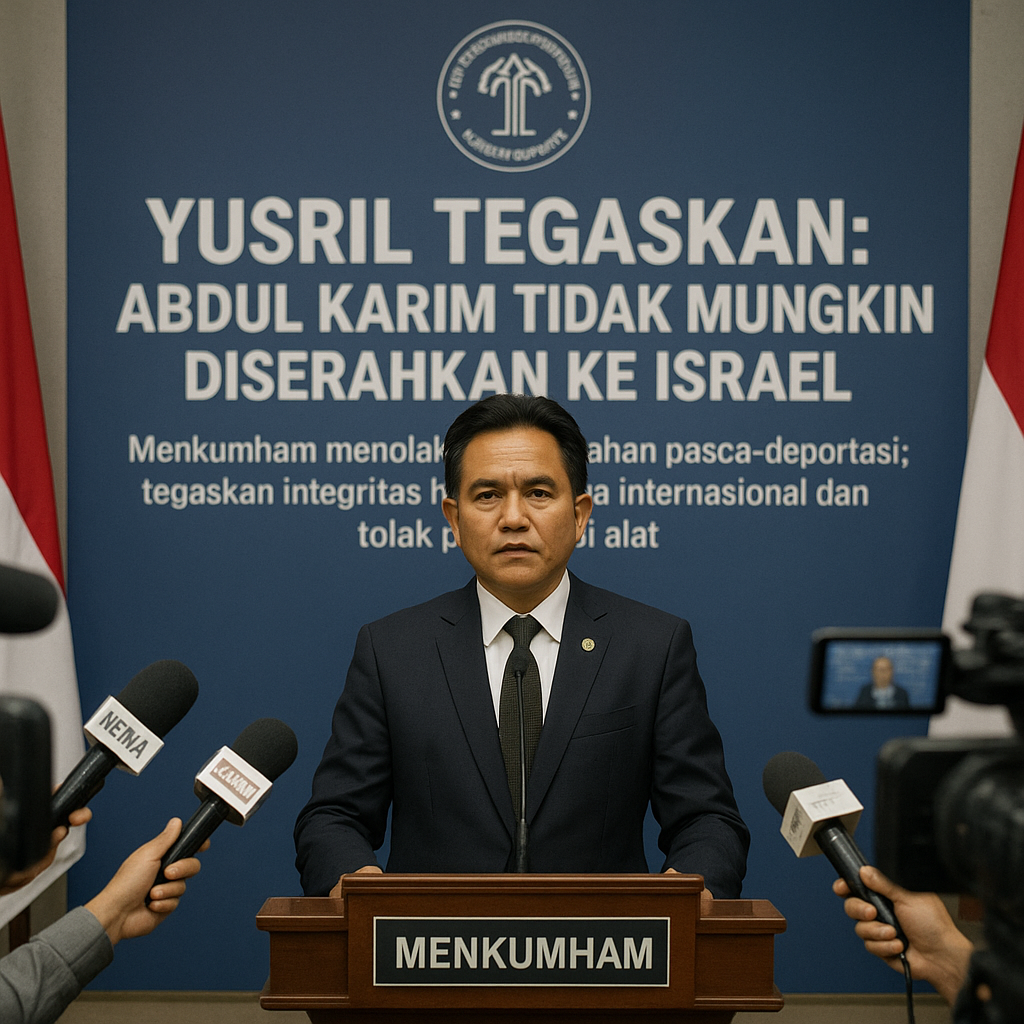 Yusril Tegaskan Abdul Karim Tidak Mungkin Diserahkan ke Israel