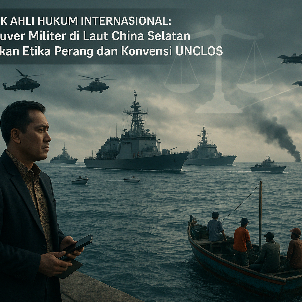 Kritik Ahli Hukum Internasional: Manuver Militer di Laut China Selatan Abaikan Etika Perang dan Konvensi UNCLOS