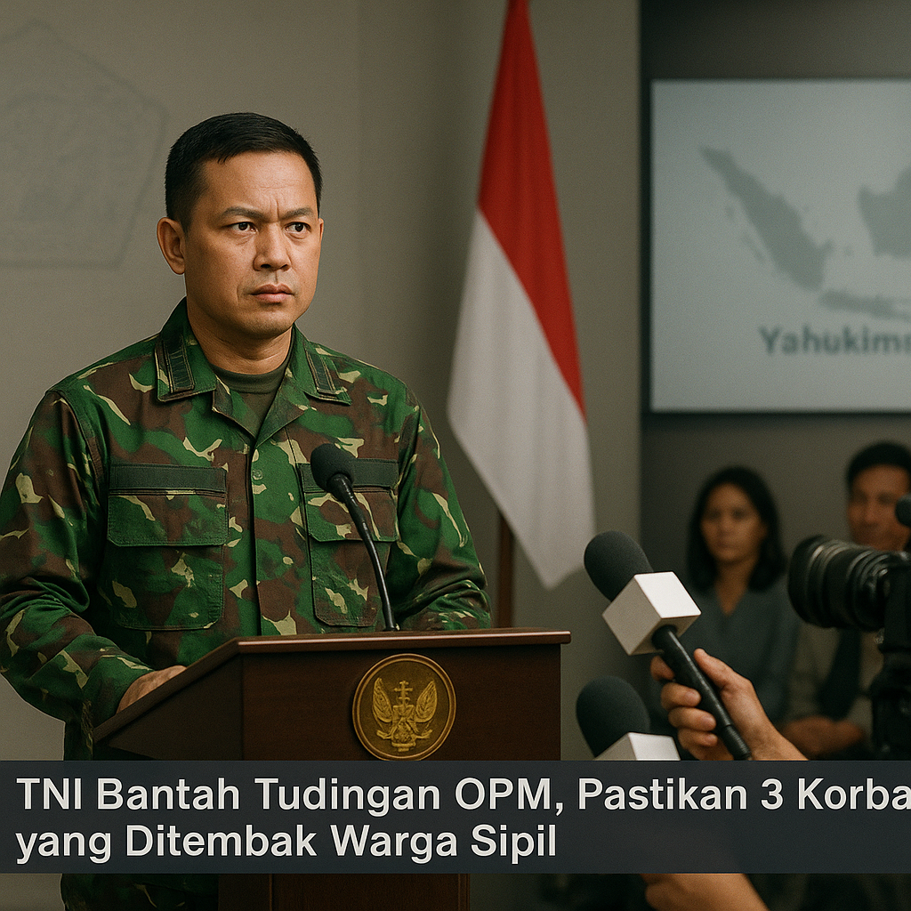 TNI Bantah Tudingan OPM, Pastikan 3 Korban yang Ditembak Warga Sipil