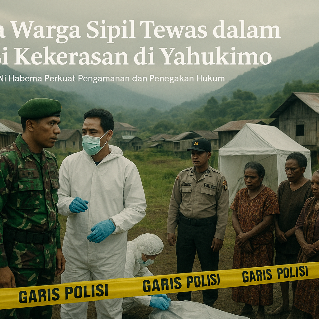 Tiga Warga Sipil Tewas dalam Aksi Kekerasan di Yahukimo, Koops TNI Habema Perkuat Pengamanan dan Penegakan Hukum