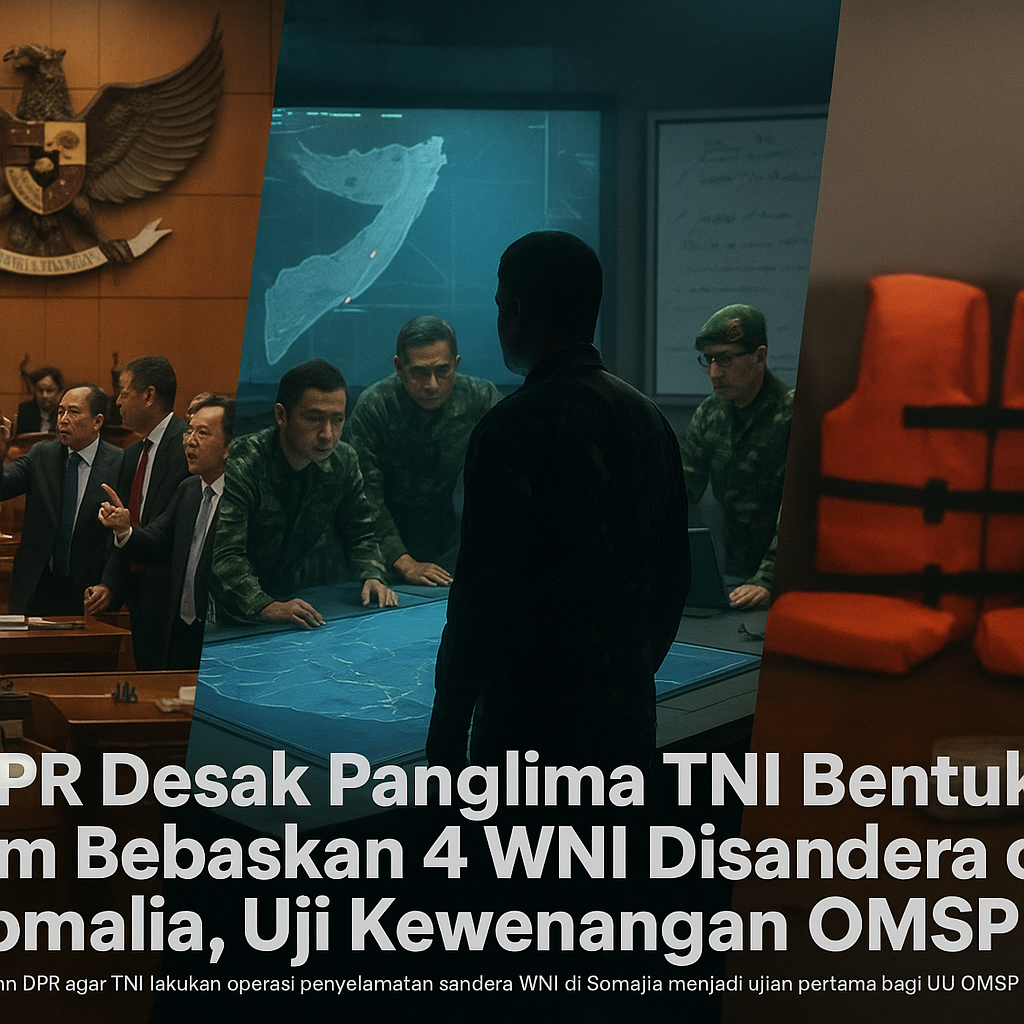 DPR Desak Panglima TNI Bentuk Tim Bebaskan 4 WNI Disandera di Somalia, Uji Kewenangan OMSP