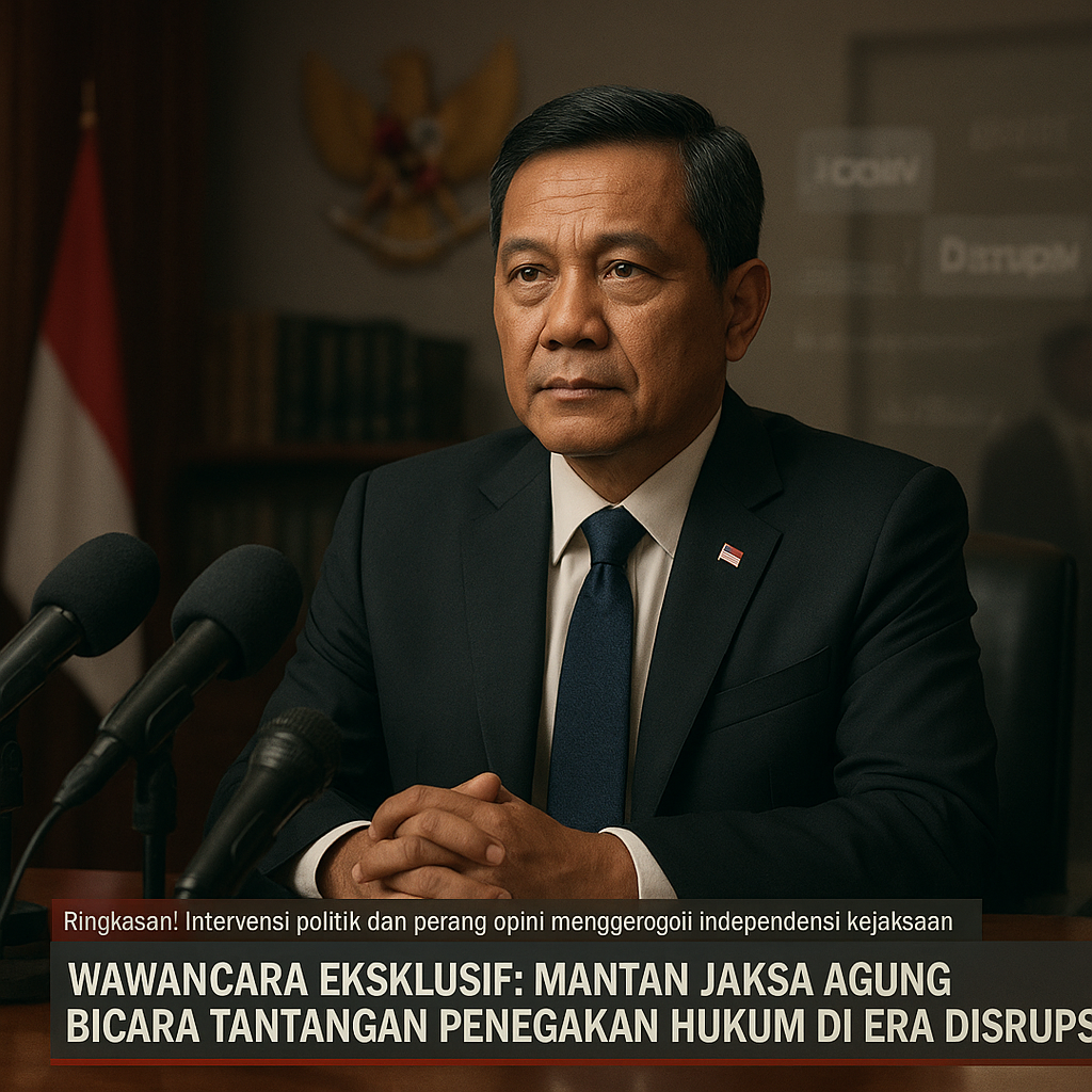 Wawancara Eksklusif: Mantan Jaksa Agung Bicara Tantangan Penegakan Hukum di Era Disrupsi