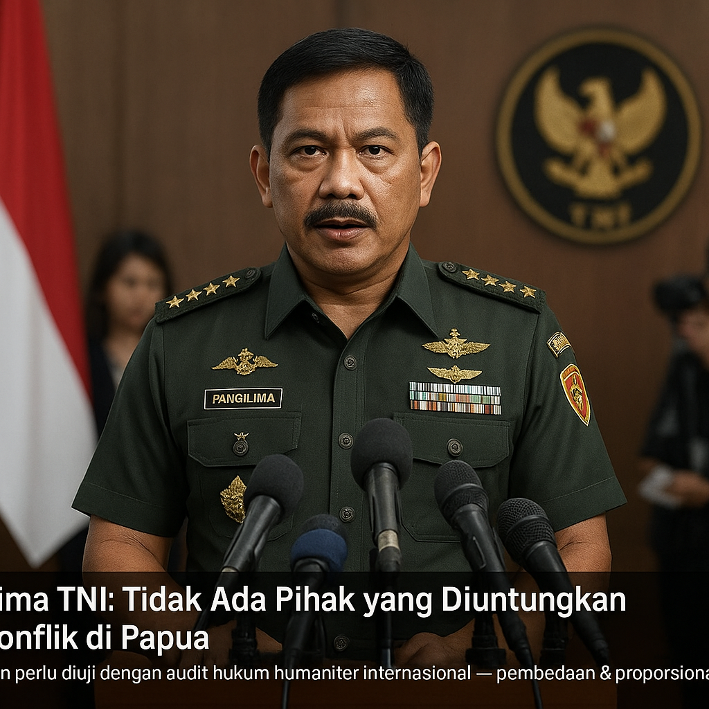 Panglima TNI: Tidak Ada Pihak yang Diuntungkan dari Konflik di Papua