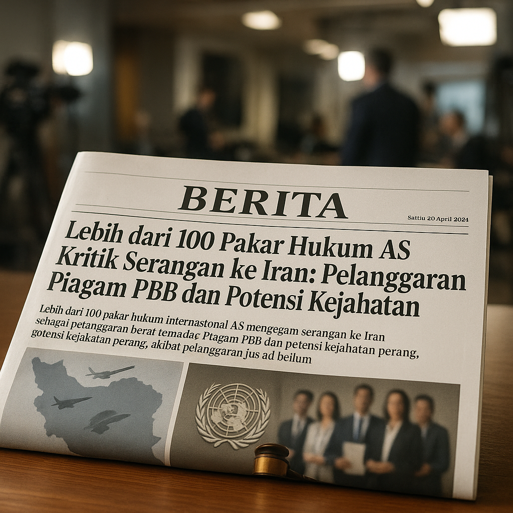 Lebih dari 100 Pakar Hukum AS Kritik Serangan ke Iran: Pelanggaran Piagam PBB dan Potensi Kejahatan Perang